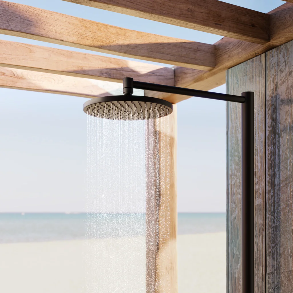 Hansgrohe AXOR Starck Duschsäule mit Kopfbrause 240 1jet mattschwarz, DN15, Aufputzmontage, Outdoor Hansgrohe AXOR Starck Duschsäule mit Kopfbrause 240 1jet mattschwarz, DN15, Aufputzmontage, Outdoor