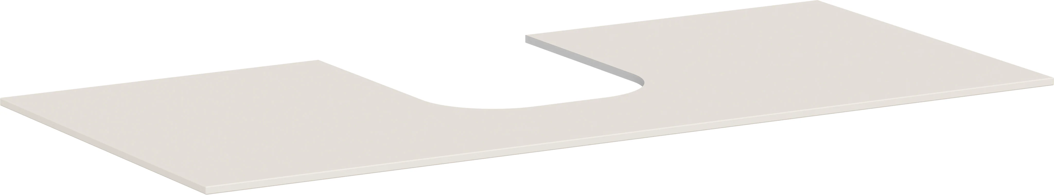 Hansgrohe Xevolos E Konsole Sandbeige Matt, 1.180 x 550 mm, mittiger Ausschnitt für Aufsatzwaschtisch, 10 mm stark