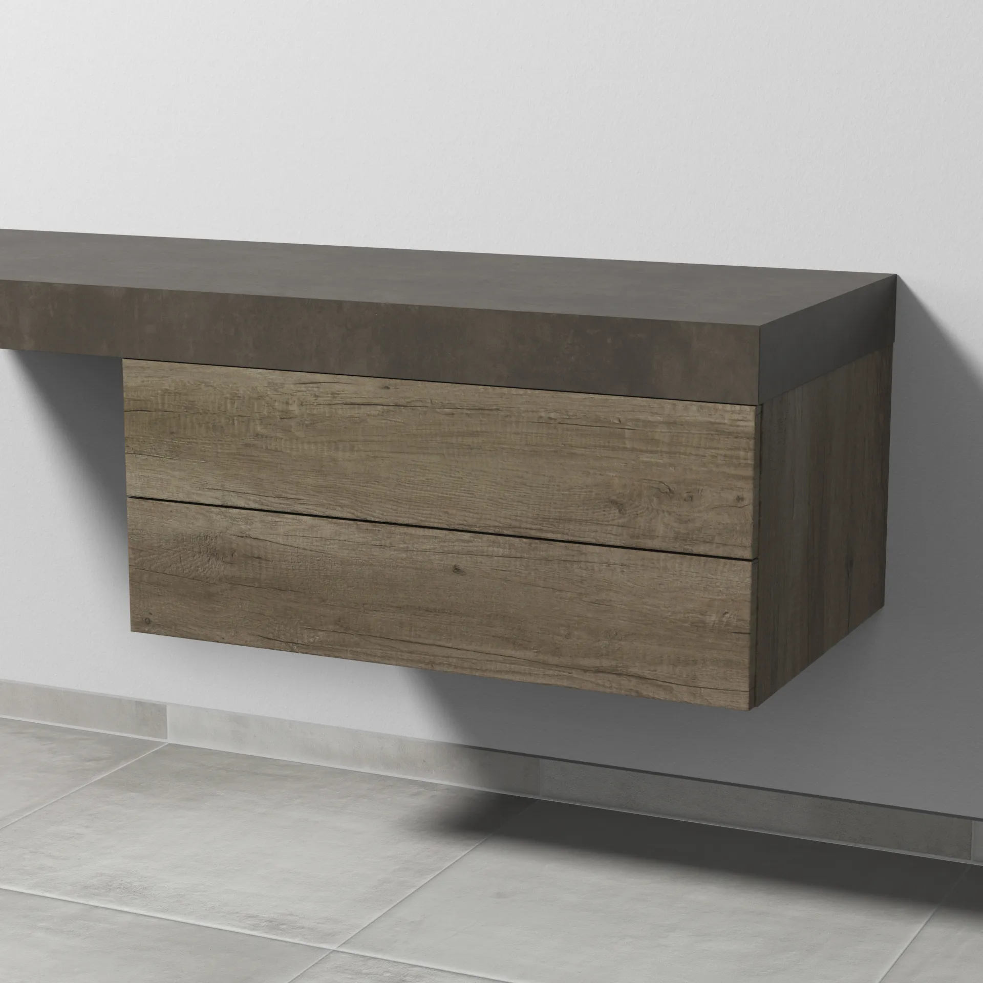 Sanipa Unterschrank „2morrow“ 800 × 340 × 520 mm in Eiche Nebraska
