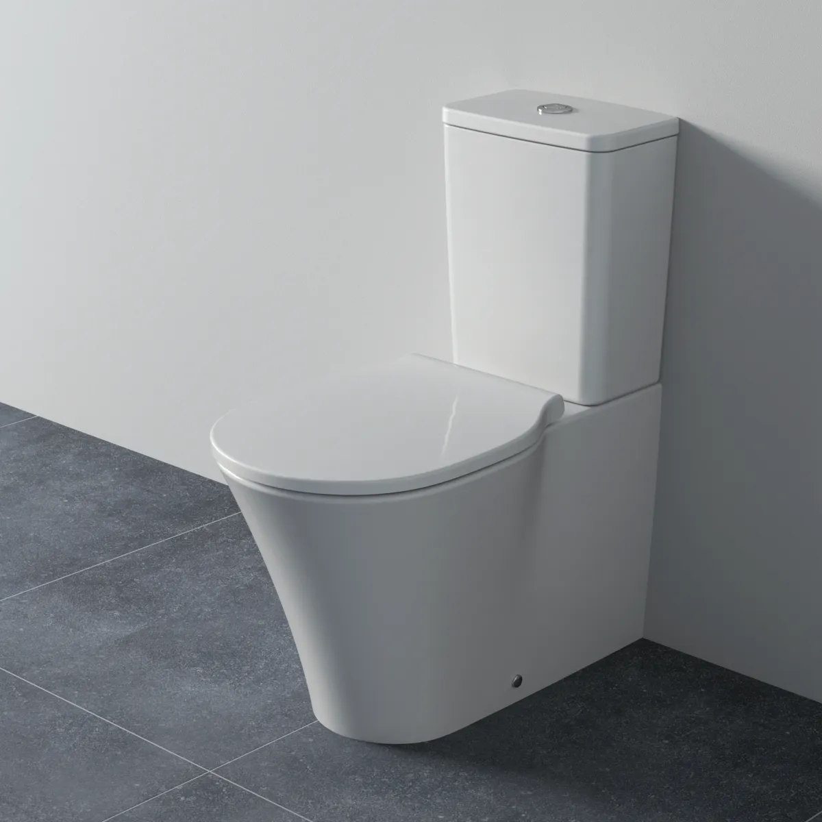 Stand-Tiefspül-WC-Kombi ConnectAIR, AquaBlade, Abgang waagrerecht verdeckt, 360x650x400mm, Weiß Stand-Tiefspül-WC-Kombi ConnectAIR, AquaBlade, Abgang waagrerecht verdeckt, 360x650x400mm, Weiß