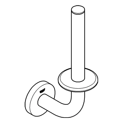 Grohe Essentials Reservepapierhalter 40385_1 Wandmontage nickel gebürstet