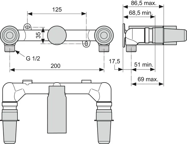 Unterputz-Bausatz 1, für Zweigriff-Wand-Waschtischarmatur Unterputz-Bausatz 1, für Zweigriff-Wand-Waschtischarmatur