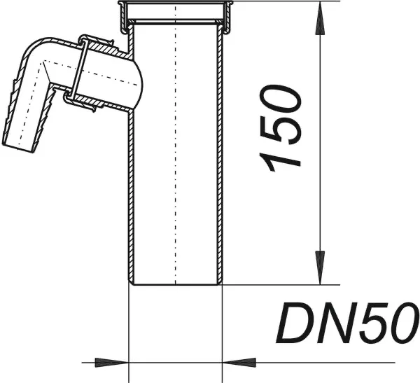 Tauchrohr 010/1, 150 mm, 2″ x DN 50