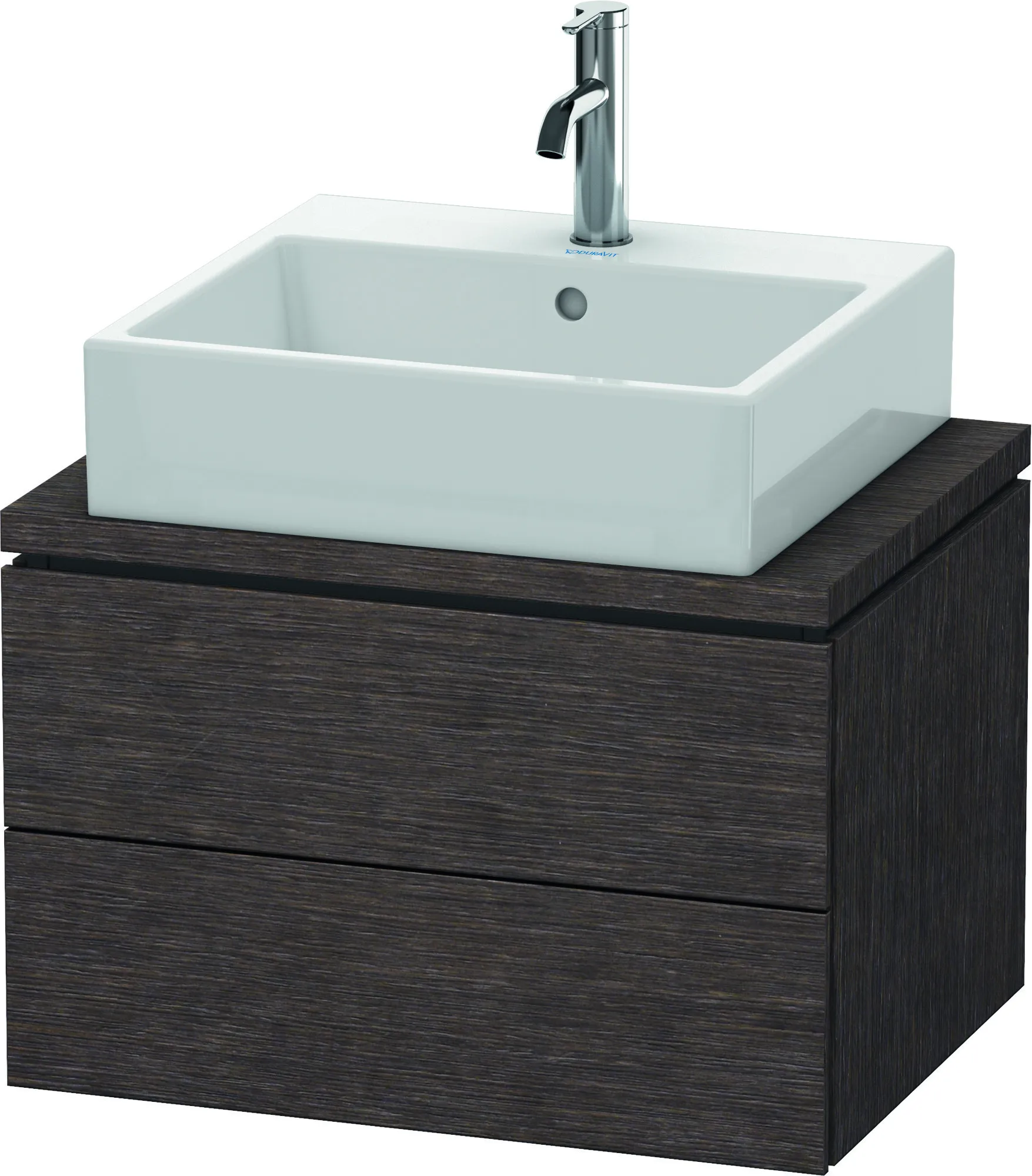 Duravit Waschtischunterschrank wandhängend „L-Cube“ 62 × 40 × 47,7 cm Eiche Dunkel gebürstet