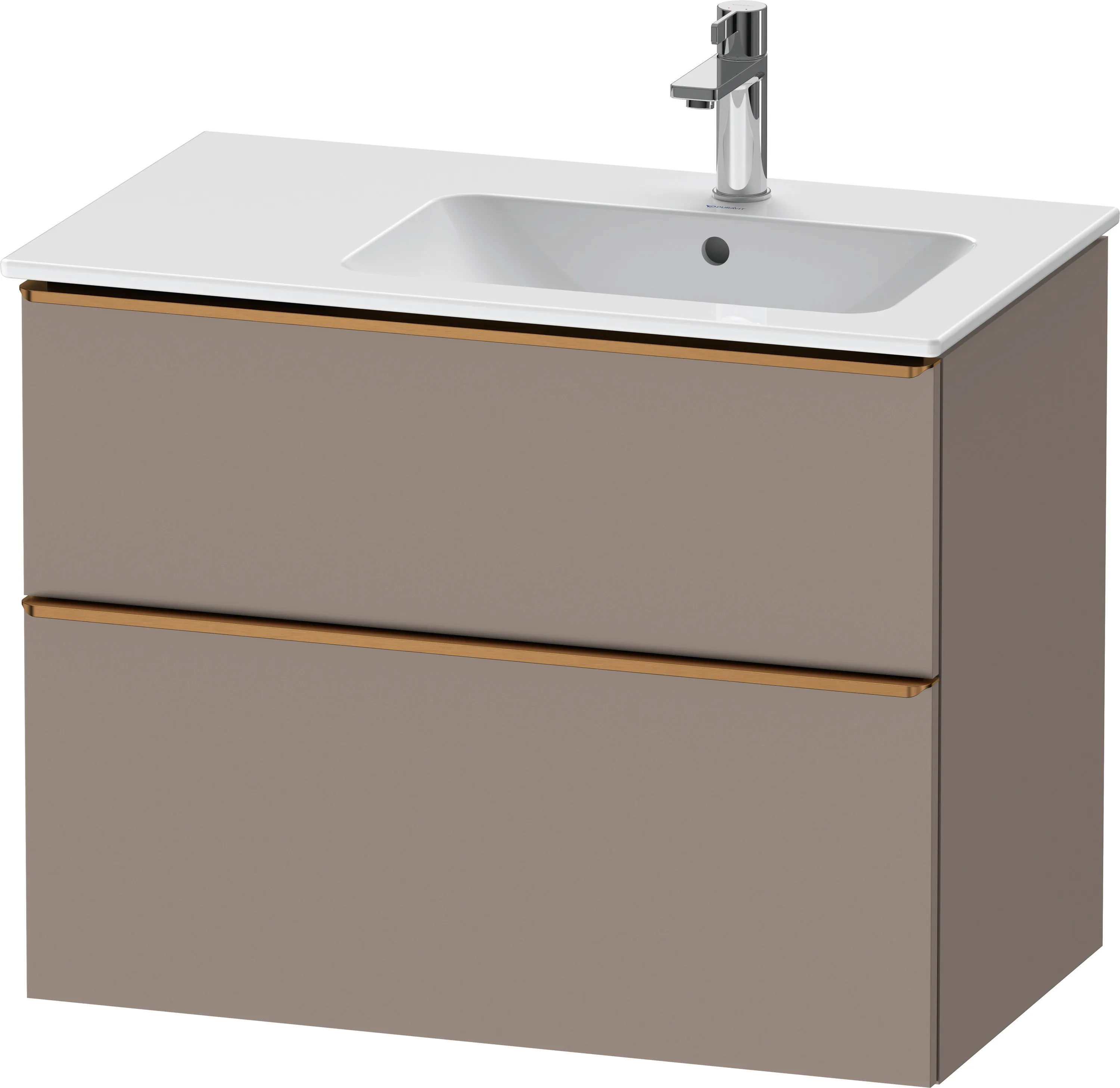 Duravit Waschtischunterschrank wandhängend „D-Neo“ 81 × 62,5 × 46,2 cm Basalt Matt