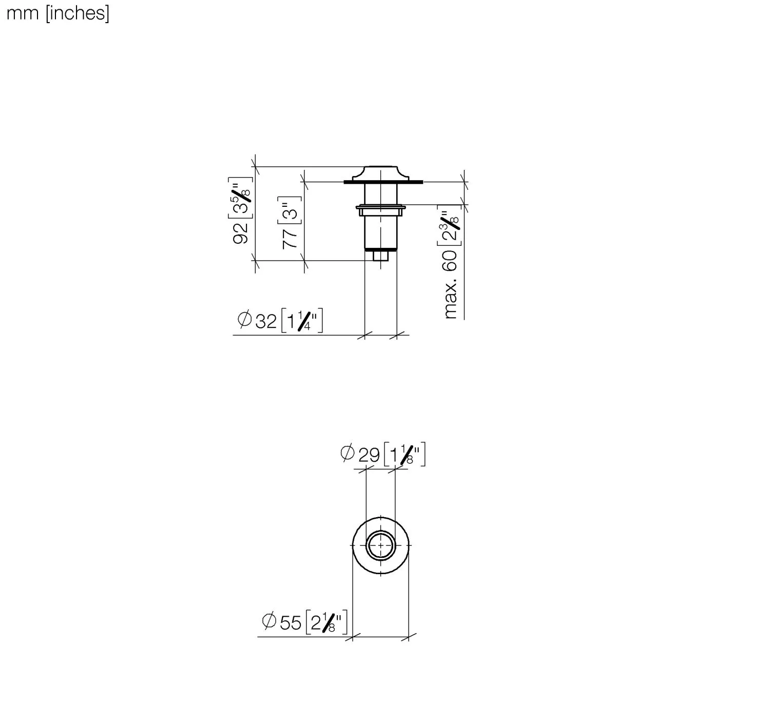 Dornbracht VAIA AIR SWITCH Bedienknopf - Chrom Dornbracht VAIA AIR SWITCH Bedienknopf - Chrom