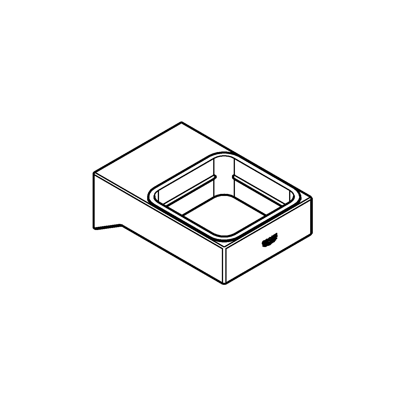 Grohe Glas/Seifehalter „Selection Cube“ in Befestigung verdeckt