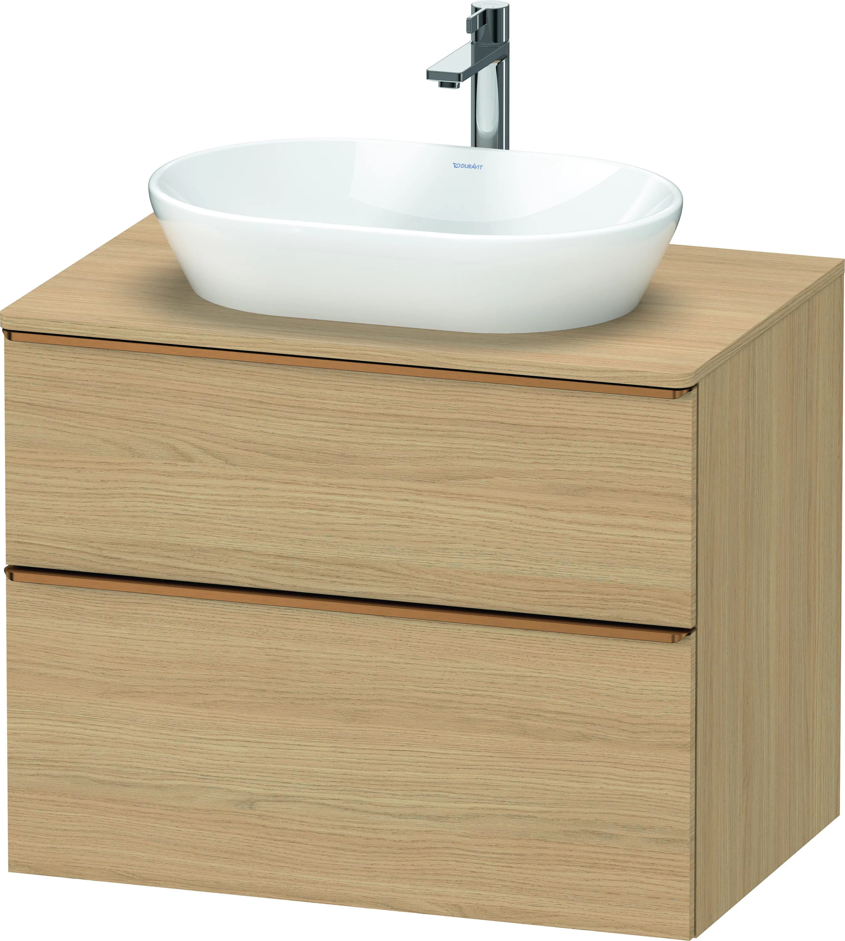 Duravit Waschtischunterschrank wandhängend „D-Neo“ 80 × 66,4 × 55 cm Eiche Natur