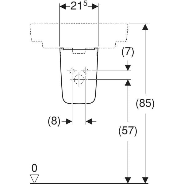 Halbsäule „Renova Compact“ in weiß alpin