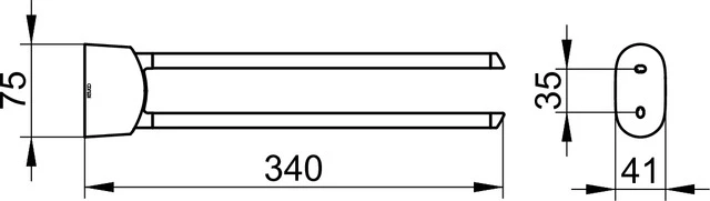Elegance 11620010000 Handtuchhalter 340 mm verchromt Elegance 11620010000 Handtuchhalter 340 mm verchromt