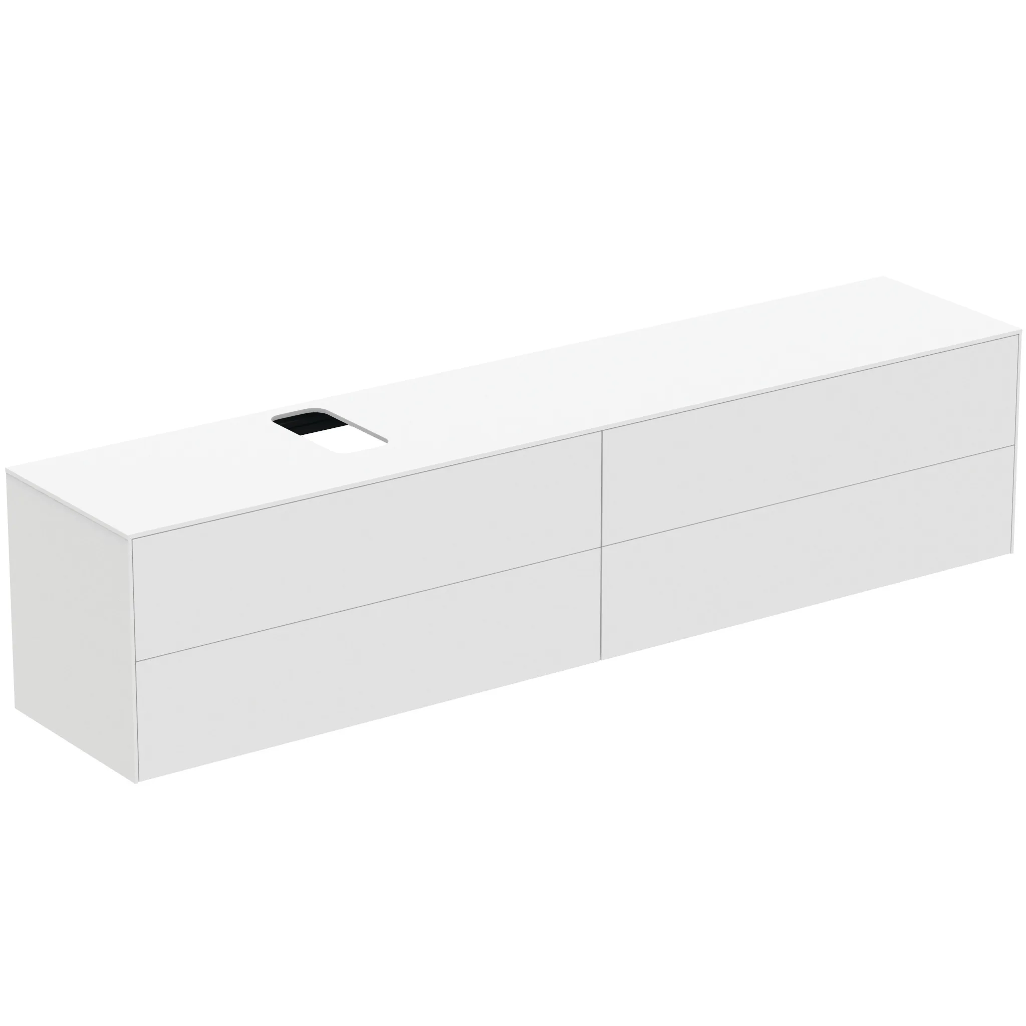 Ideal Standard Waschtischunterschrank „Conca“ 238,7 × 55 × 50,5 cm Weiß matt lackiert Ideal Standard Waschtischunterschrank „Conca“ 238,7 × 55 × 50,5 cm Weiß matt lackiert