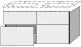 Waschtischunterbau mit Auszügen 3way (UM674) 593x1130x442 Anthrazit-Matt