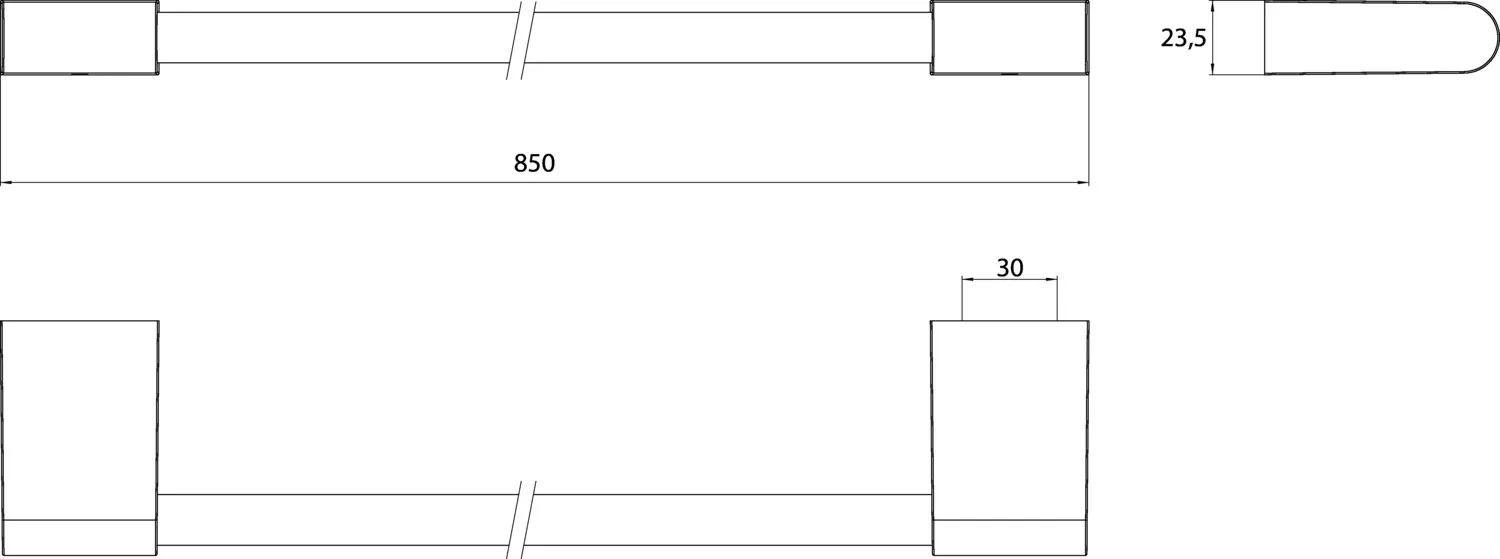 emco Handtuchhalter „flow“, Befestigung verdeckt, 1-armig 800 mm in chrom emco Handtuchhalter „flow“, Befestigung verdeckt, 1-armig 800 mm in chrom