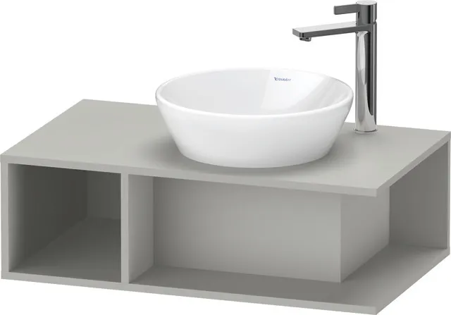 Duravit Waschtischunterschrank wandhängend „D-Neo“ 80 × 26 × 48 cm Betongrau Matt