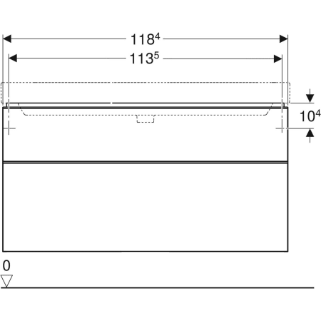 Geberit Waschtischunterschrank „Smyle“ Nussbaum hickory / Melamin Holzstruktur