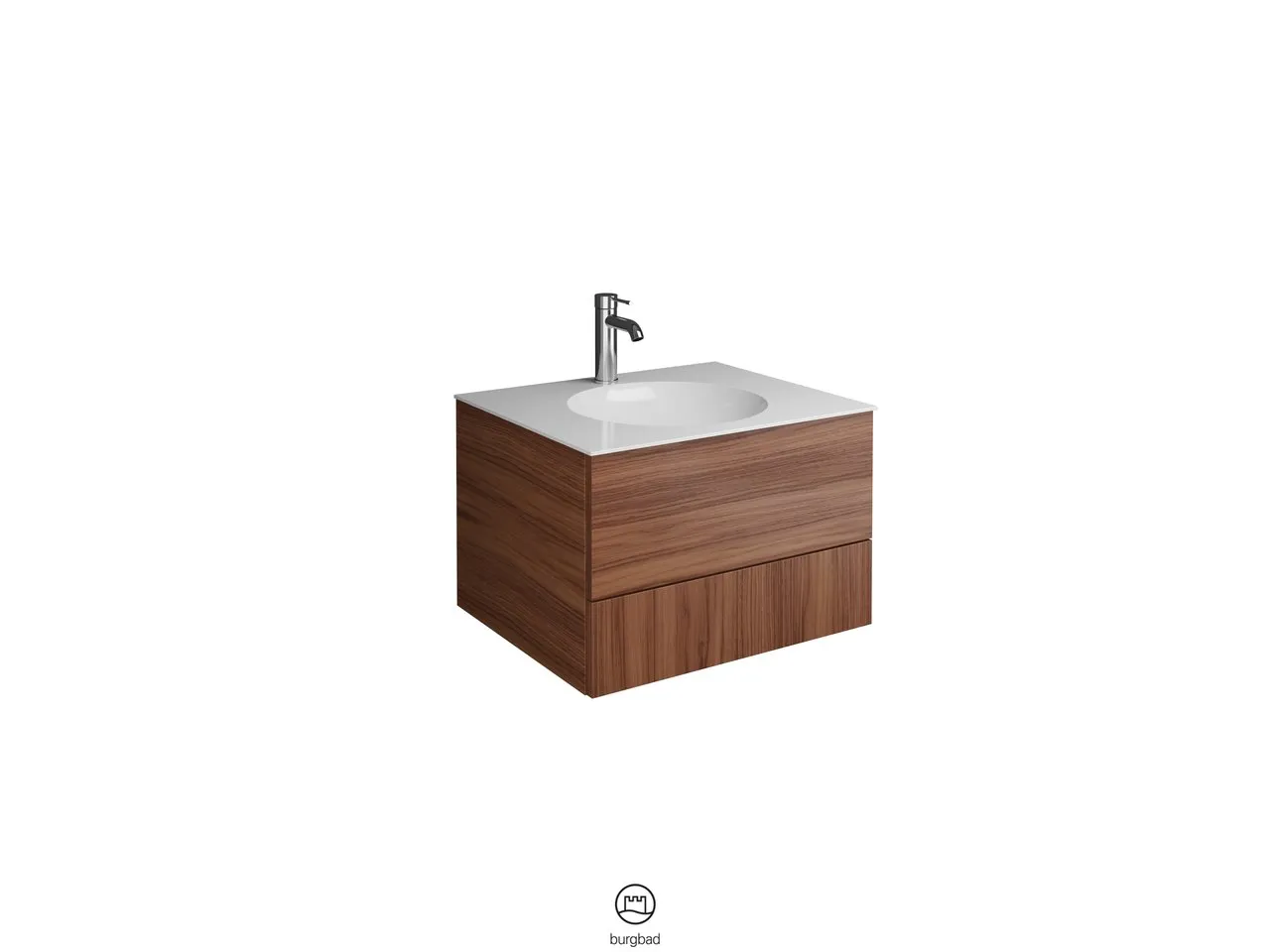 burgbad Coco HGL Waschtisch Set SFHR060 Mineralguss 505x606x406