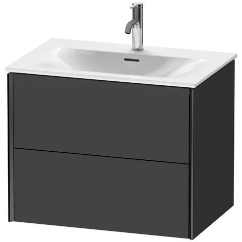 Duravit Waschtischunterschrank wandhängend „XViu“ 71 × 55,7 × 48 cm in Graphit Supermatt