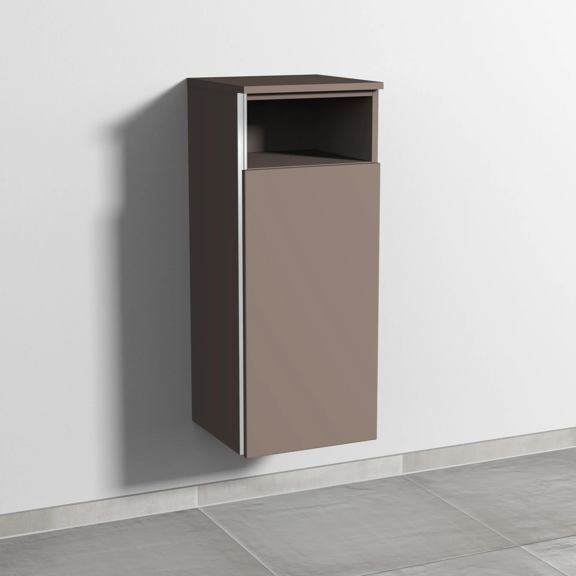 Sanipa Mittelschrank „3way“ 350 × 850 × 345 mm Anschlag rechts, in Taupe (matt), Anschlag rechts Sanipa Mittelschrank „3way“ 350 × 850 × 345 mm Anschlag rechts, in Taupe (matt), Anschlag rechts