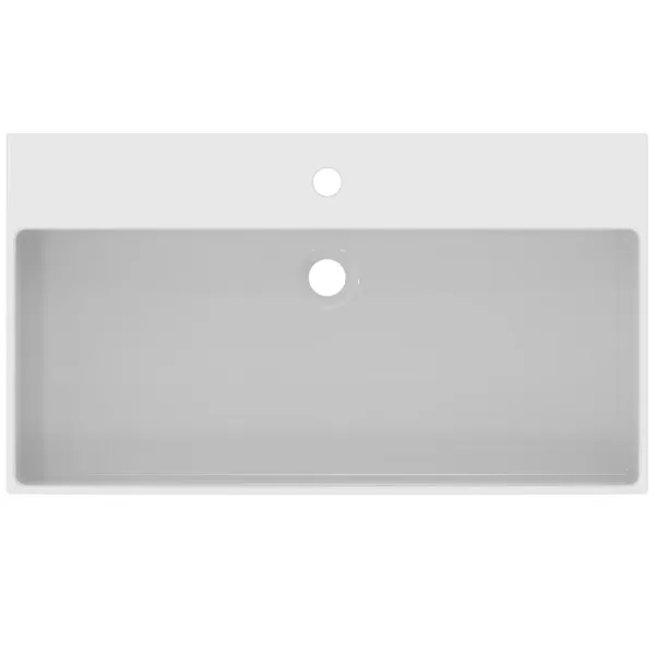 Waschbecken „Extra“ 80 × 45 × 15 cm, Hahnlochposition mittig in Weiß Waschbecken „Extra“ 80 × 45 × 15 cm, Hahnlochposition mittig in Weiß