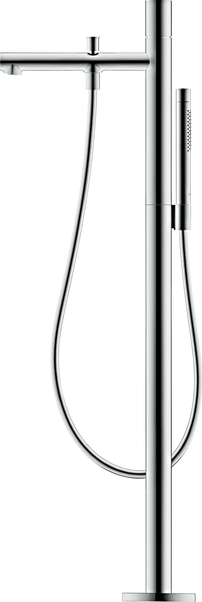 Wannenmischer Axor Uno Fertigset Zerogriff zur Bodenmontage chrom