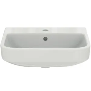 Waschbecken „i.lifeS“ 50 × 38 × 18 cm, Hahnlochposition mittig in Weiß Waschbecken „i.lifeS“ 50 × 38 × 18 cm, Hahnlochposition mittig in Weiß