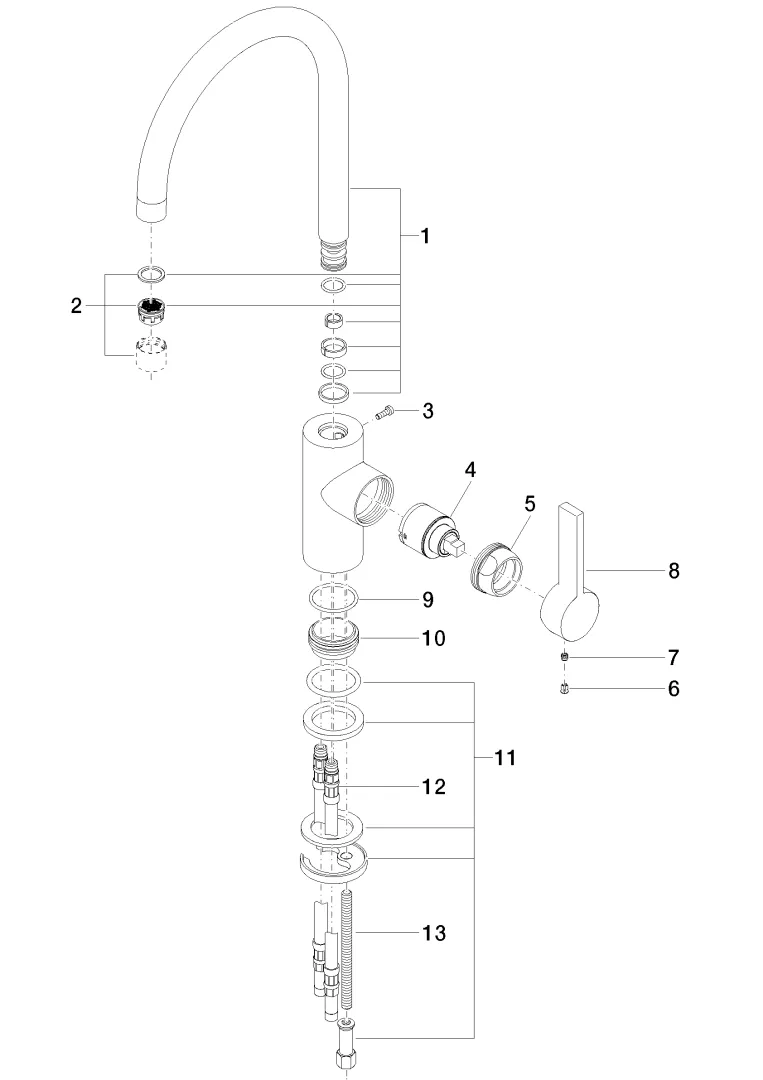 Einhebelmischer TARA ULTRA Chrom 33800875