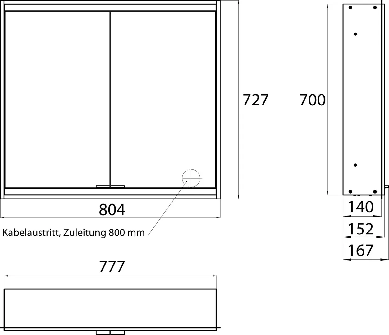 emco Spiegelschrank „prime 2“ Facelift 80,4 × 73 × 16,7 cm