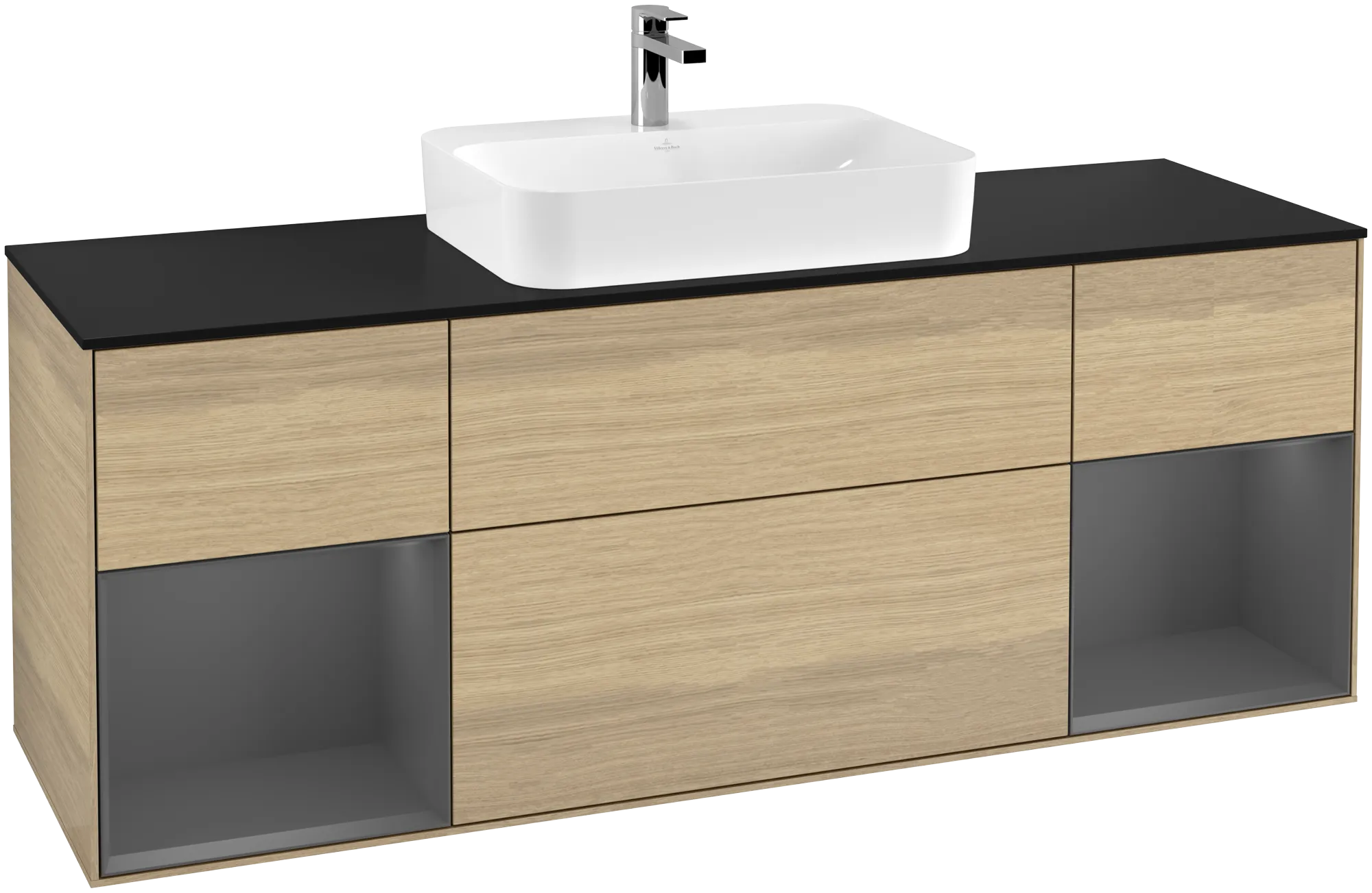 Villeroy & Boch Finion Waschbeckenunterschrank F45, 1600x603x501mm, mit Beleuchtung