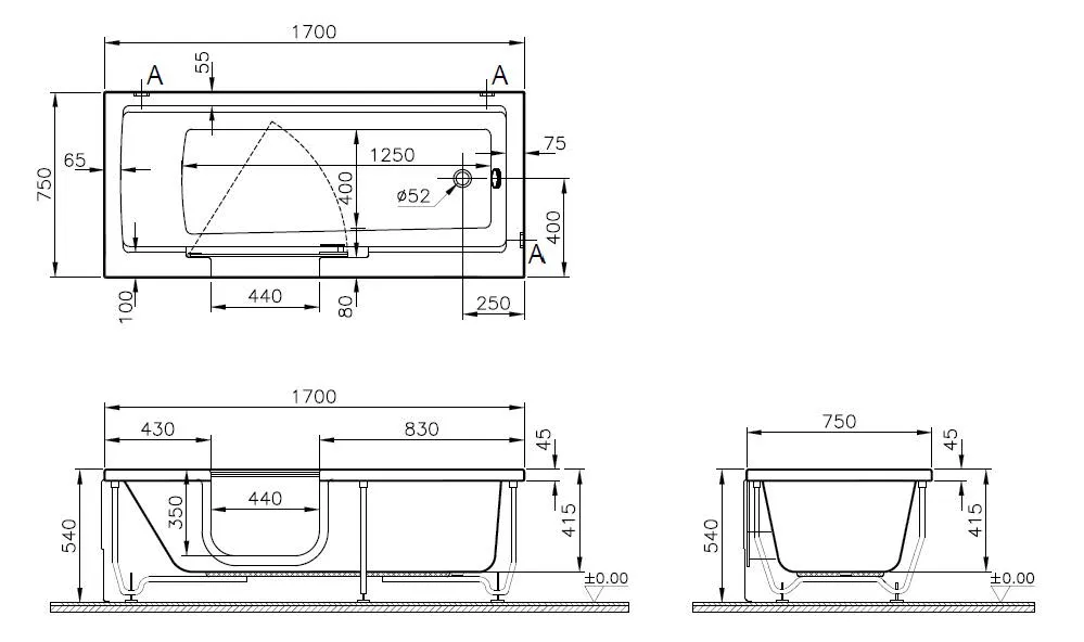 VitrA Conforma Badewanne Combo 170 x 75 cm Einstieg links Air Relax Acryl Weiß Hochglanz VitrA Conforma Badewanne Combo 170 x 75 cm Einstieg links Air Relax Acryl Weiß Hochglanz
