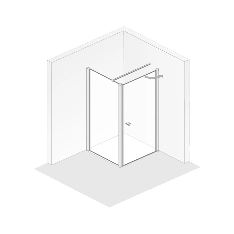 HSK teilgerahmt Drehtür „Exklusiv 2.0“ für Seitenwand Glas Klar hell, Profile Alu Silber-matt, B: 1000 mm H: 2000 mm HSK teilgerahmt Drehtür „Exklusiv 2.0“ für Seitenwand Glas Klar hell, Profile Alu Silber-matt, B: 1000 mm H: 2000 mm
