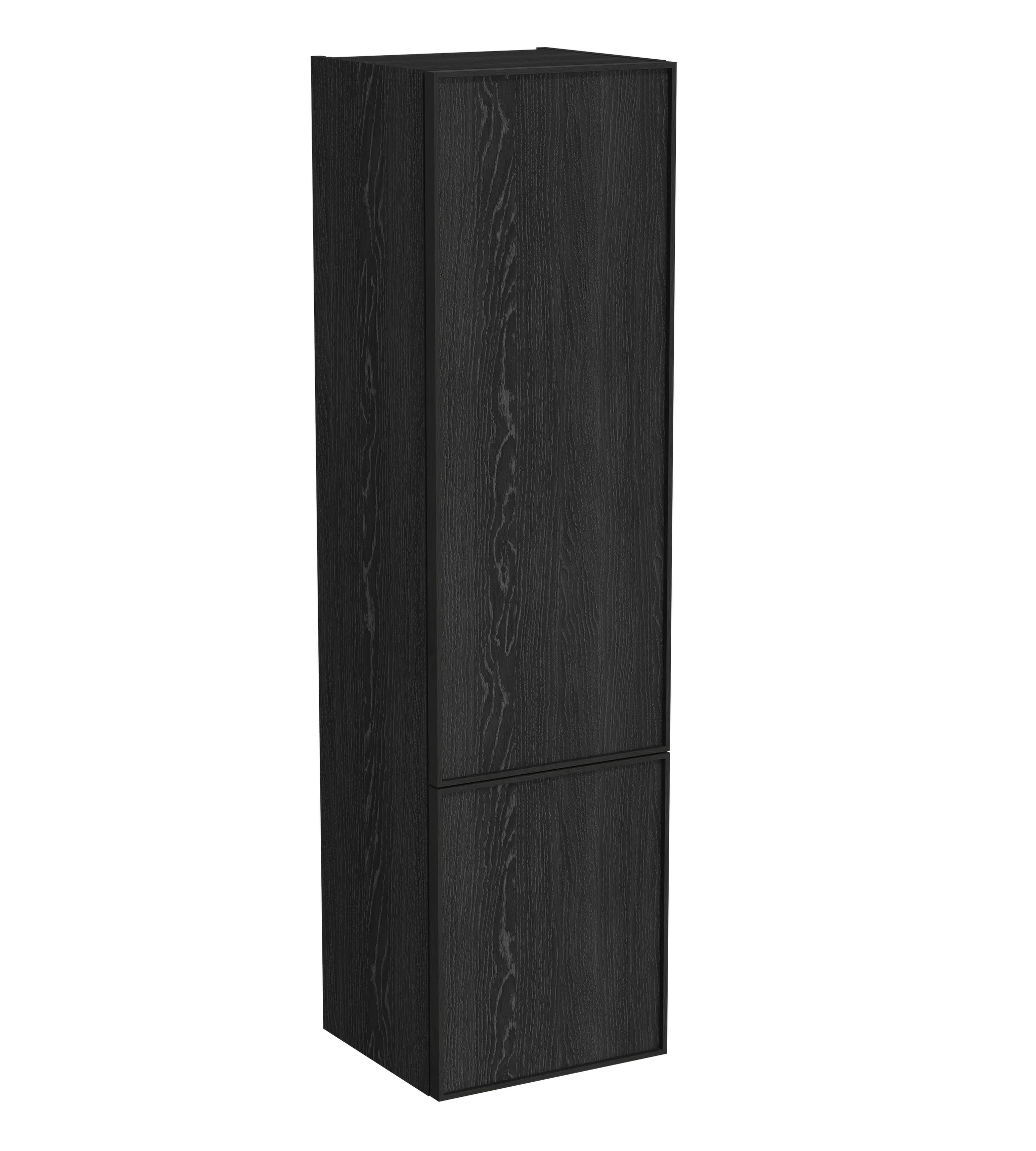 VitrA New Metropole Edge Hochschrank, 40 x 37 x 150 cm, Eiche Schwarz, Wandmontage mit 2 Türen (Softclose & Push-Open), Massivholzrahmen VitrA New Metropole Edge Hochschrank, 40 x 37 x 150 cm, Eiche Schwarz, Wandmontage mit 2 Türen (Softclose & Push-Open), Massivholzrahmen