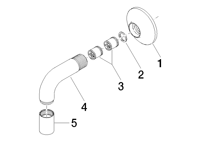 Dornbracht VAIA Wandanschlussbogen Chrom, Brauseabgang ⅜", Rosette D. 60 mm, Anschluss ½" Dornbracht VAIA Wandanschlussbogen Chrom, Brauseabgang ⅜", Rosette D. 60 mm, Anschluss ½"