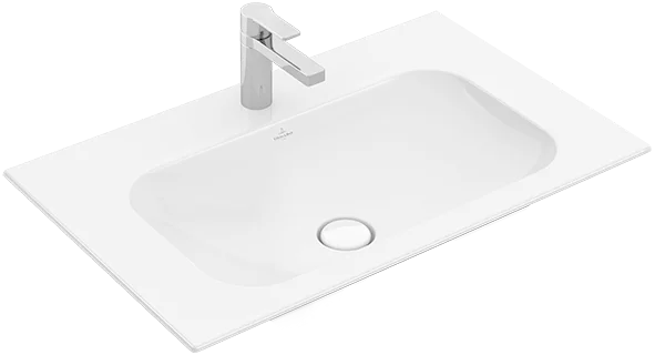 Villeroy & Boch Schrankwaschtisch Finion, 800x500x160 mm, weiß Alpin CeramicPlus, glänzend, 3-Loch-Armatur, TitanCeram Villeroy & Boch Schrankwaschtisch Finion, 800x500x160 mm, weiß Alpin CeramicPlus, glänzend, 3-Loch-Armatur, TitanCeram