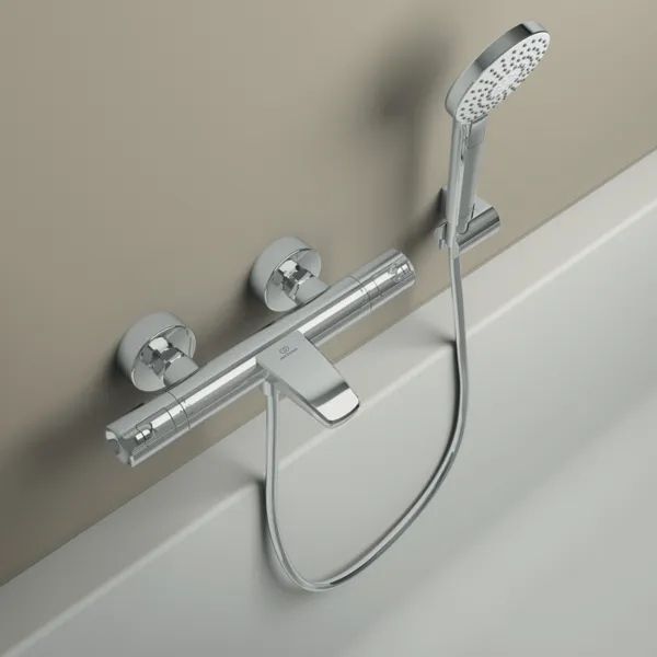 Badethermostat Aufputz Ceratherm T50 mit Handbrauseset Chrom Badethermostat Aufputz Ceratherm T50 mit Handbrauseset Chrom