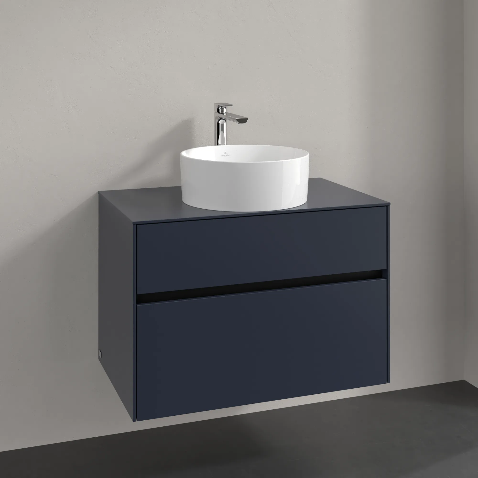Villeroy & Boch Waschbeckenunterschrank Collaro C03700, Marine Blue, 800 x 548 x 500 mm, mit SoftClosing, 1 Waschbecken, mittige Position
