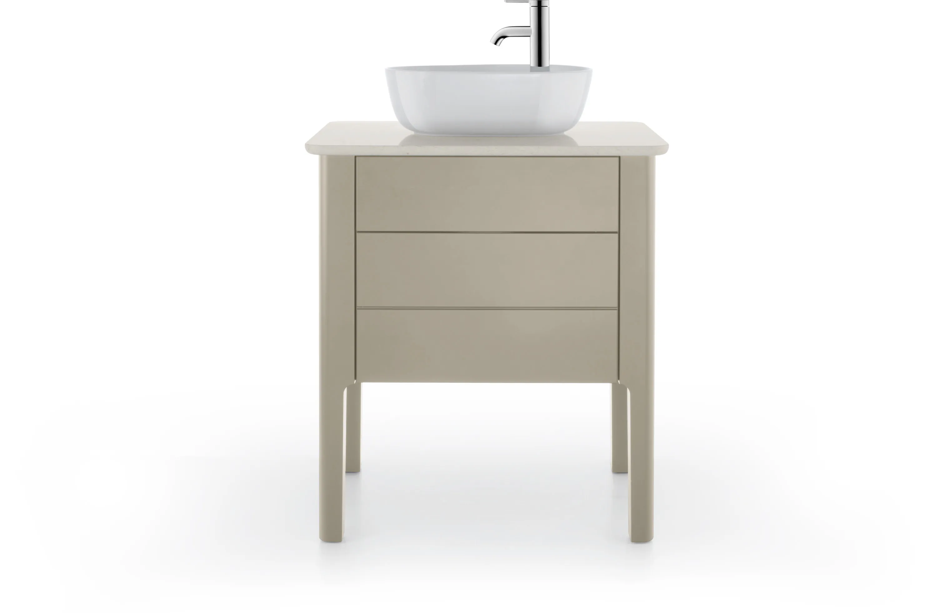 Duravit Waschtischunterschrank bodenstehend „Luv“ 63,8 × 74,3 × 45 cm Becken: mittig / Front- & Korpusfarbe: Taupe Seidenmatt / Größe: 63,8 × 45 × 74,3 cm / Schubladen: 2 Duravit Waschtischunterschrank bodenstehend „Luv“ 63,8 × 74,3 × 45 cm Becken: mittig / Front- & Korpusfarbe: Taupe Seidenmatt / Größe: 63,8 × 45 × 74,3 cm / Schubladen: 2