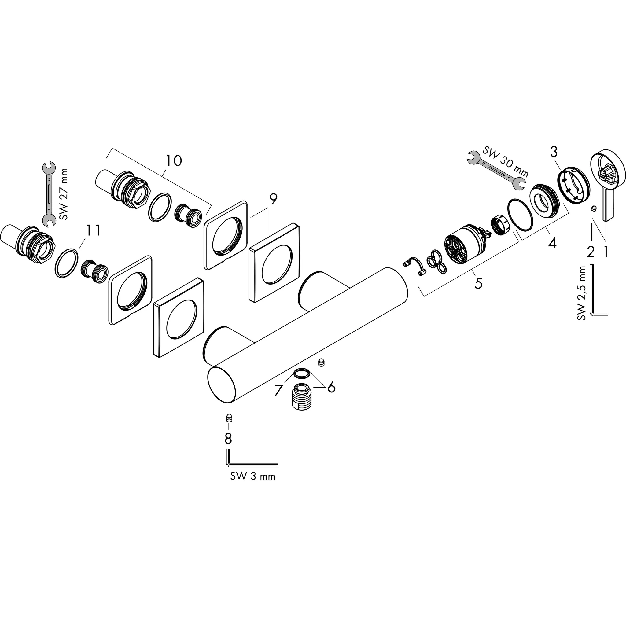 Hansgrohe Tecturis E Einhebel-Brausemischer Aufputz, Chrom Hansgrohe Tecturis E Einhebel-Brausemischer Aufputz, Chrom