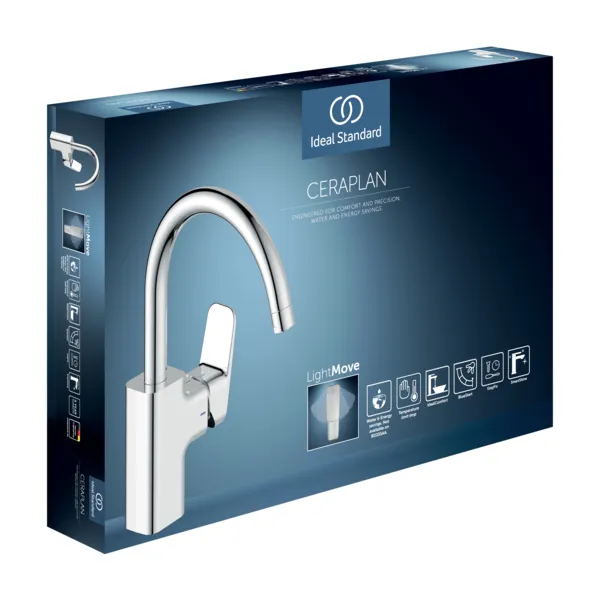 Küchenarmatur Ceraplan Ausladung 200mm mit hohem Rohrauslauf Chrom Küchenarmatur Ceraplan Ausladung 200mm mit hohem Rohrauslauf Chrom