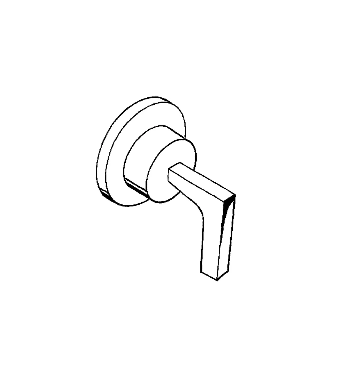 Hansgrohe AXOR Citterio Absperrventil Unterputz mit Hebelgriff, Chrom Hansgrohe AXOR Citterio Absperrventil Unterputz mit Hebelgriff, Chrom