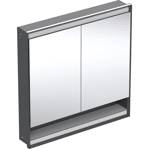 Geberit Spiegelschrank „ONE“ in schwarz matt / Aluminium pulverbeschichtet,