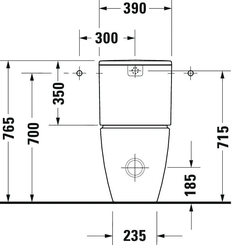 Stand WC für Kombination ME by Starck 650mm, weiß, Tiefspüler, rimmless Stand WC für Kombination ME by Starck 650mm, weiß, Tiefspüler, rimmless