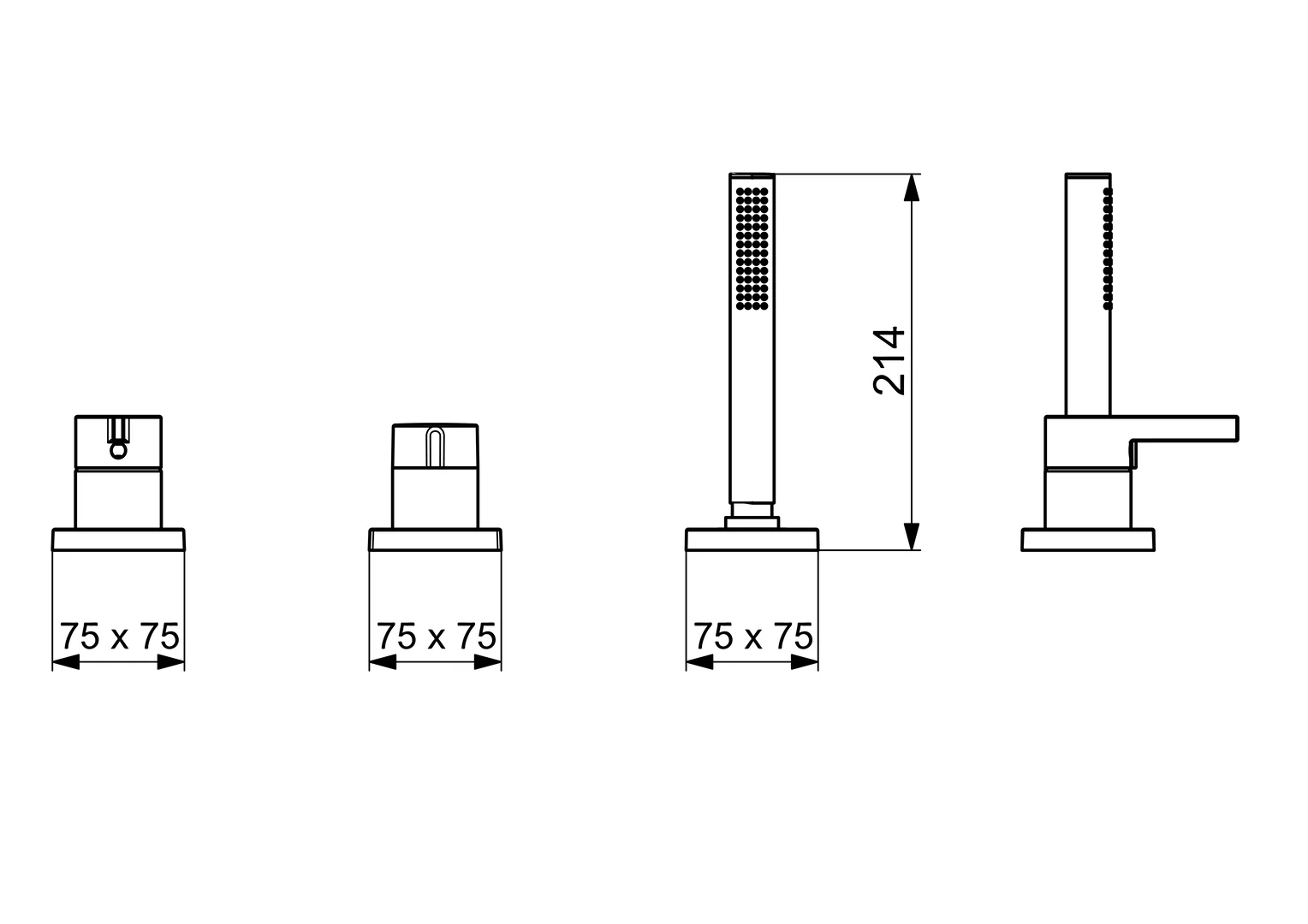 HansaLOFT Wannenarmatur Einhebelmischer Fertigmontageset für Wanne/Brause HansaLOFT 5779 Rosette eckig 1-strahlig 75x75mm Chrom HansaLOFT Wannenarmatur Einhebelmischer Fertigmontageset für Wanne/Brause HansaLOFT 5779 Rosette eckig 1-strahlig 75x75mm Chrom