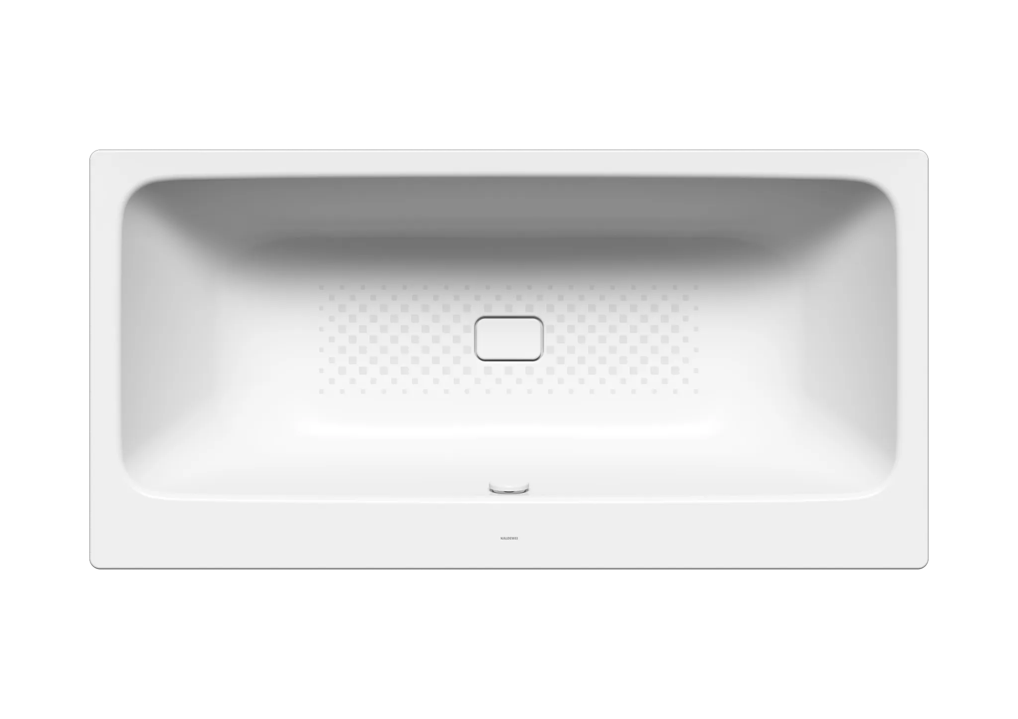 Kaldewei Badewanne „Asymmetric Duo“ rechteck 180 × 90 cm, ohne Grifflochbohrungen mit gegenüberliegender Überlaufbohrung, in alpinweiß