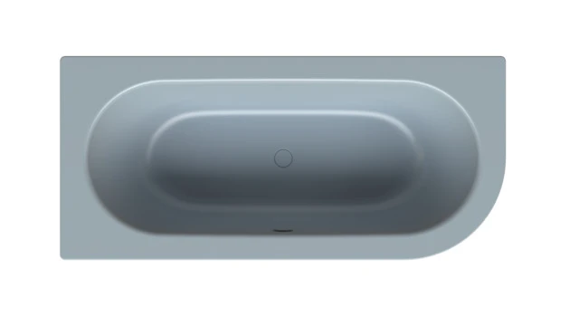 Bette BetteSilhouette Badewanne Eck Starlet IV Blue Satin 1750x800x420/575 mm glasierter Titan-Stahl 2-Sitzer Schürzenwanne