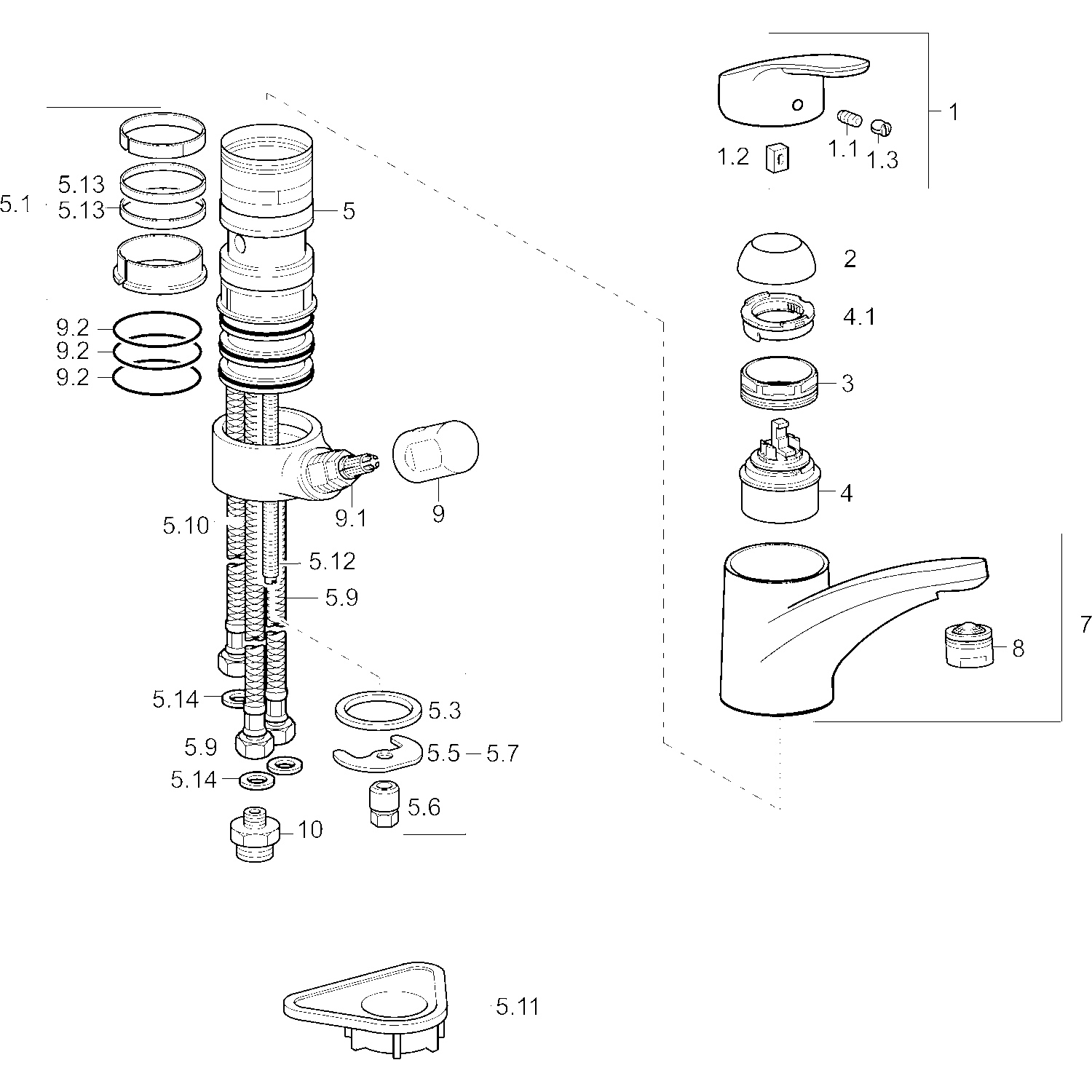 Hansa Einhand-Küchenarmatur „Mix“ Ausladung 203 mm in chrom Hansa Einhand-Küchenarmatur „Mix“ Ausladung 203 mm in chrom