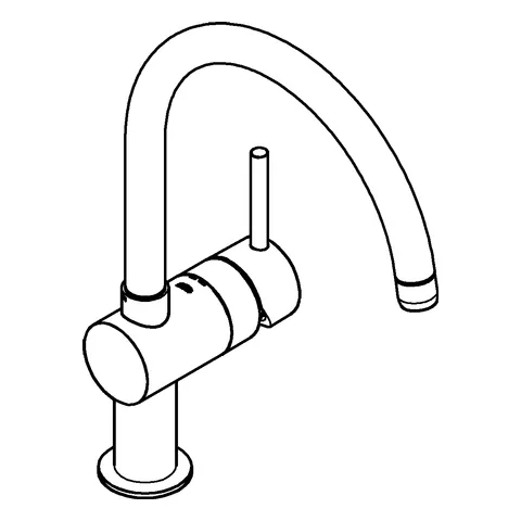Grohe Minta Einhand-Spültischbatterie ½ C-Auslauf Einlochmontage velvet black Grohe Minta Einhand-Spültischbatterie ½ C-Auslauf Einlochmontage velvet black