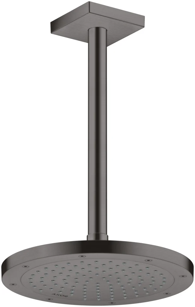 Hansgrohe AXOR ShowerSolutions Kopfbrause 245 1jet EcoSmart+ Brushed Black Chrome, 245 mm, verstellbarer Winkel, abnehmbar zur Reinigung Hansgrohe AXOR ShowerSolutions Kopfbrause 245 1jet EcoSmart+ Brushed Black Chrome, 245 mm, verstellbarer Winkel, abnehmbar zur Reinigung