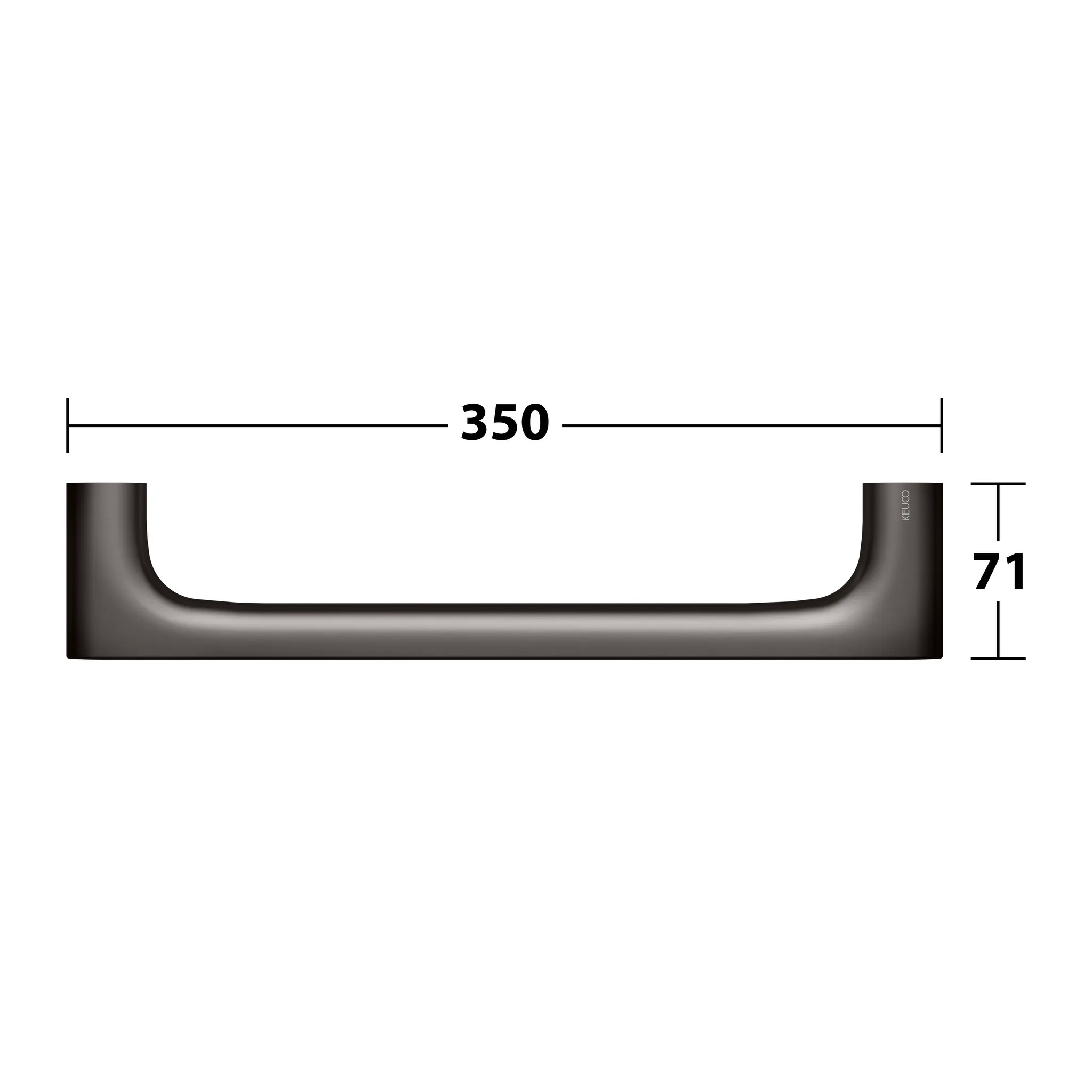 Edition 400 Haltegriff 350 mm Titanschwarz gebürstet