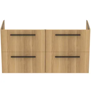 Ideal Standard i.life A Möbeldoppel-Waschtischunterschrank Eiche Natur 1200x440x630 mm 4 Auszüge Softclose