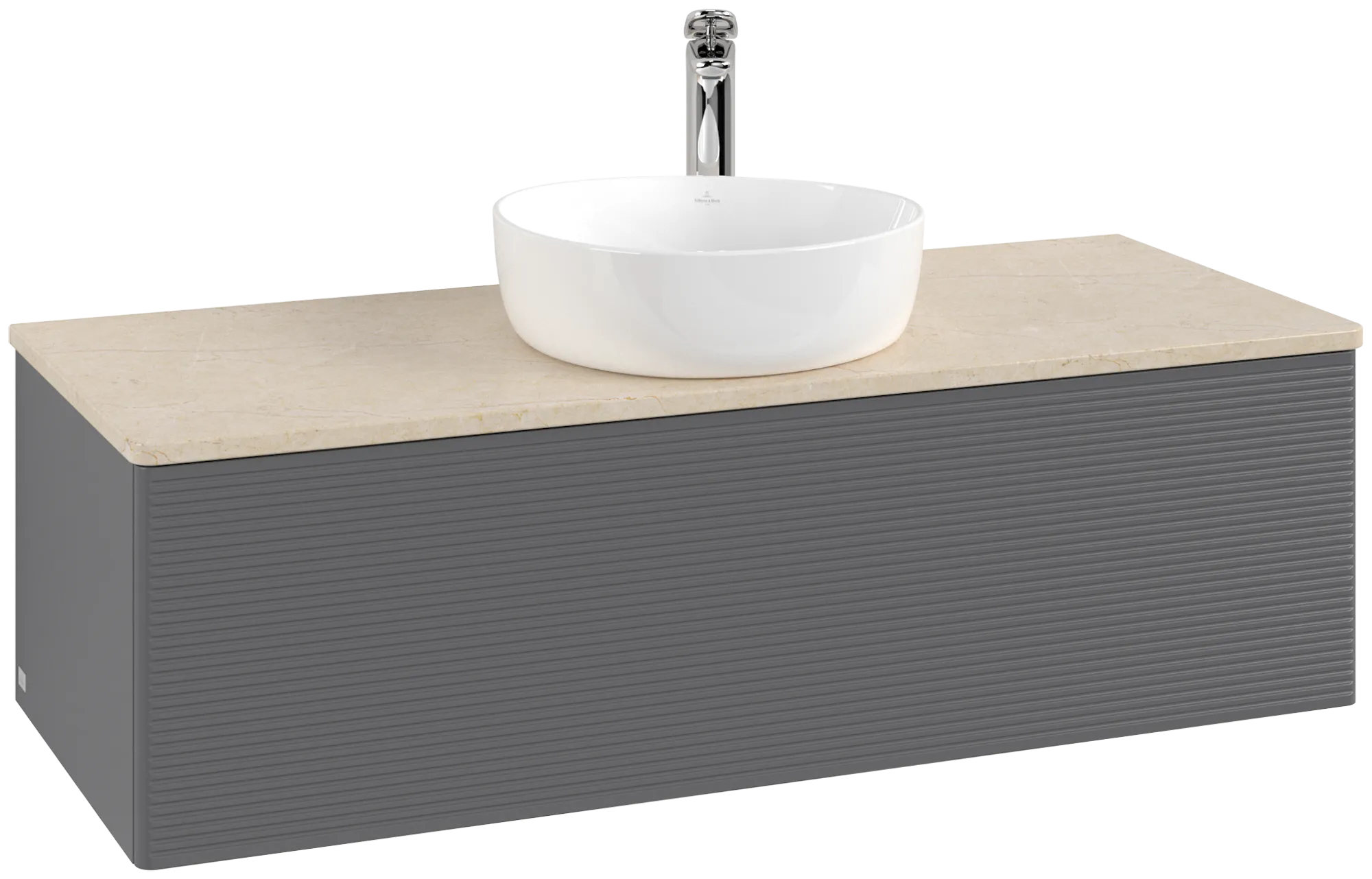 Villeroy & Boch Antao Waschbeckenunterschrank L32_5 1200x360x500mm Anthracite Matt Lacquer / Botticino